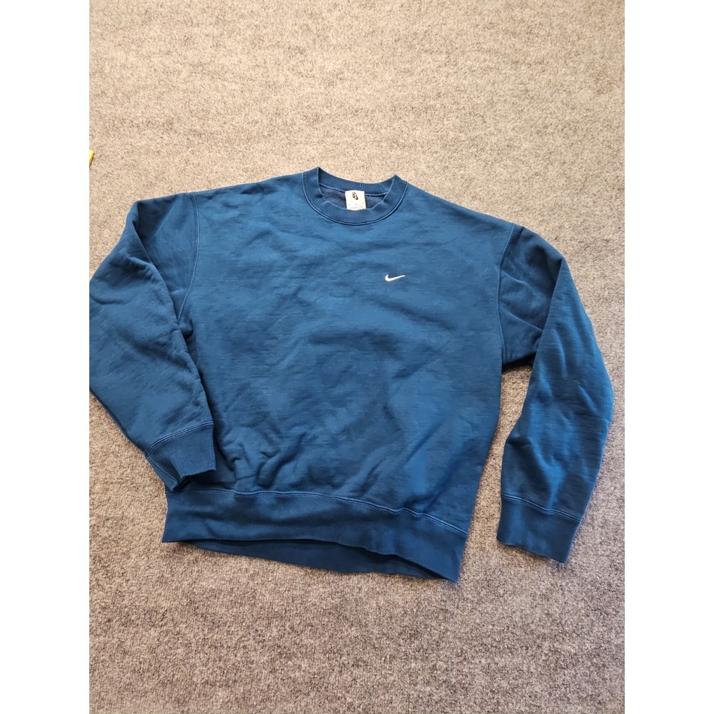 Nike Mens Size Medium Blue Crew Neck Sweater Long Sleeve